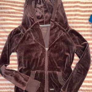 Calvin Klein brown zip up hoodie